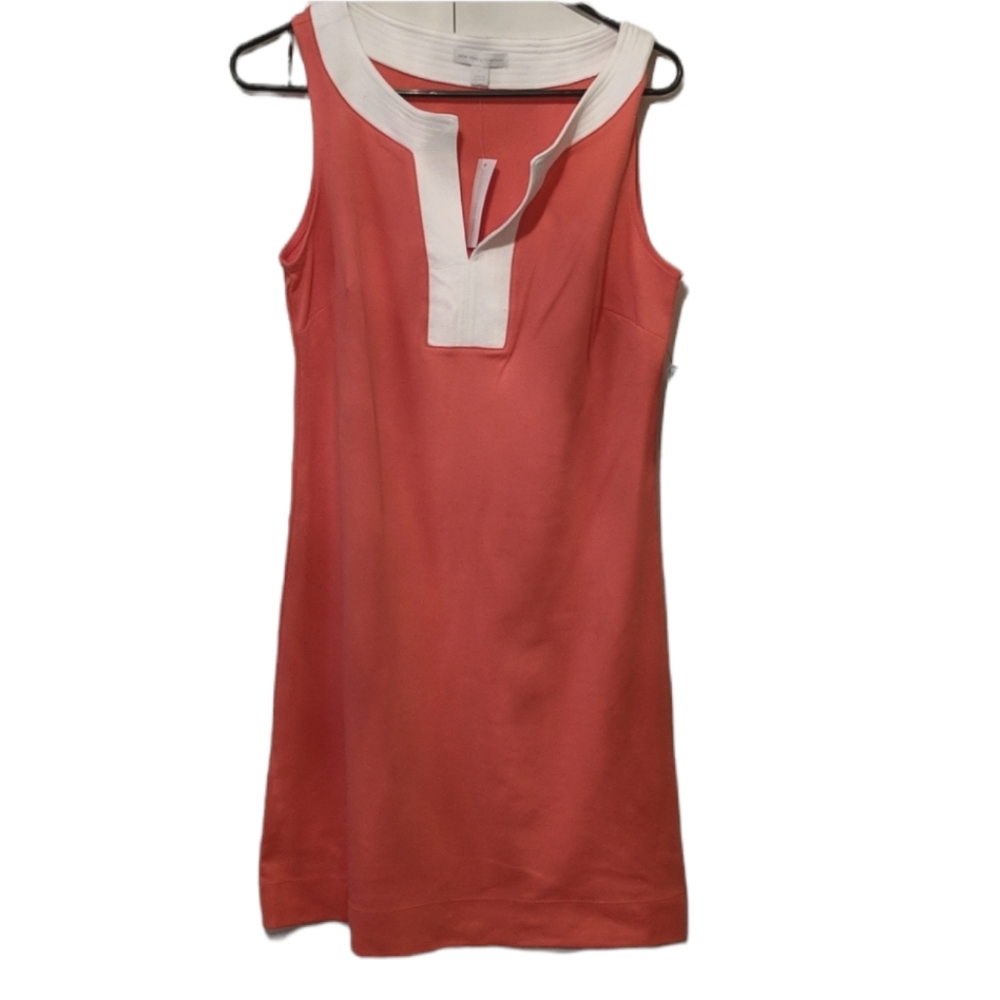 New York and Co Sheath Coral Dress Size Small